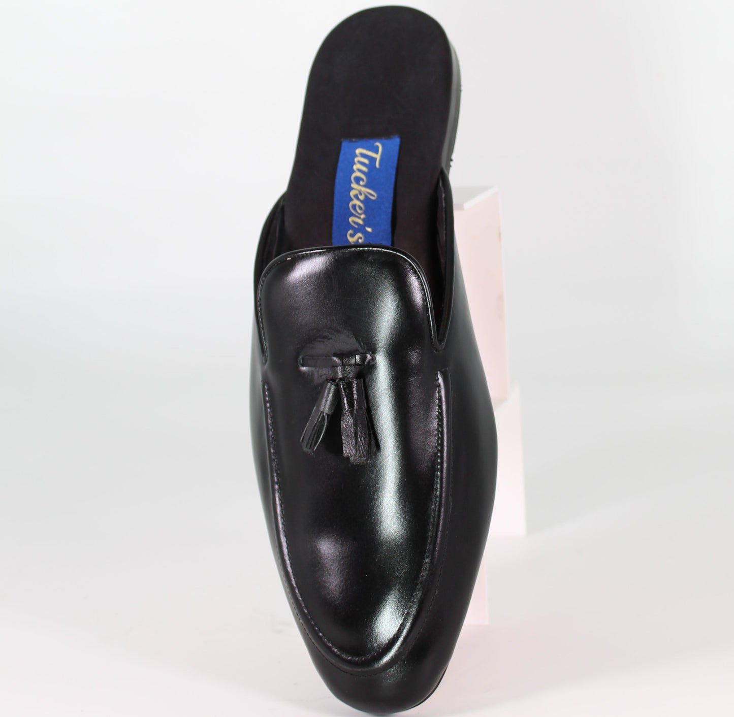 Black Leather Mule