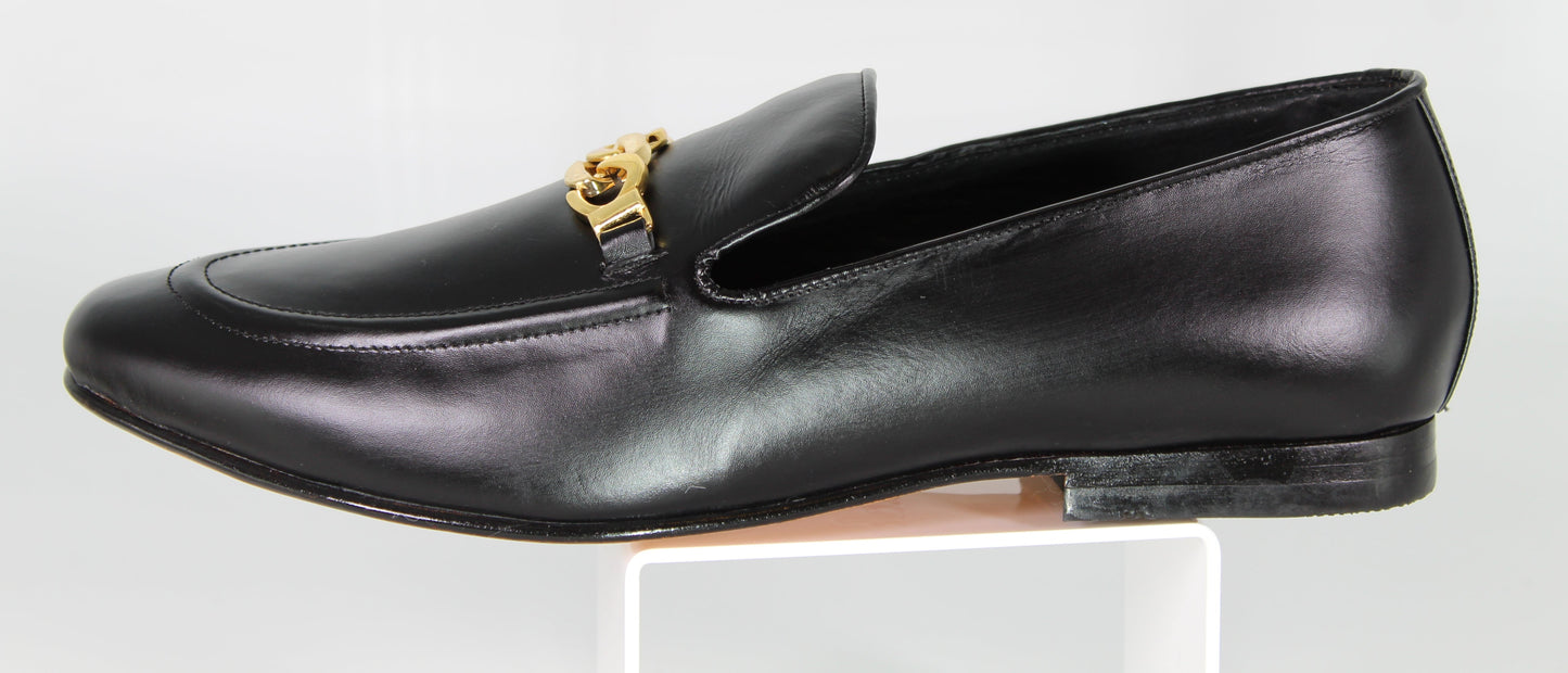Black Leather Penny Loafer