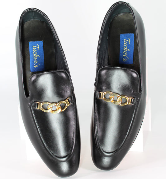 Black Leather Penny Loafer