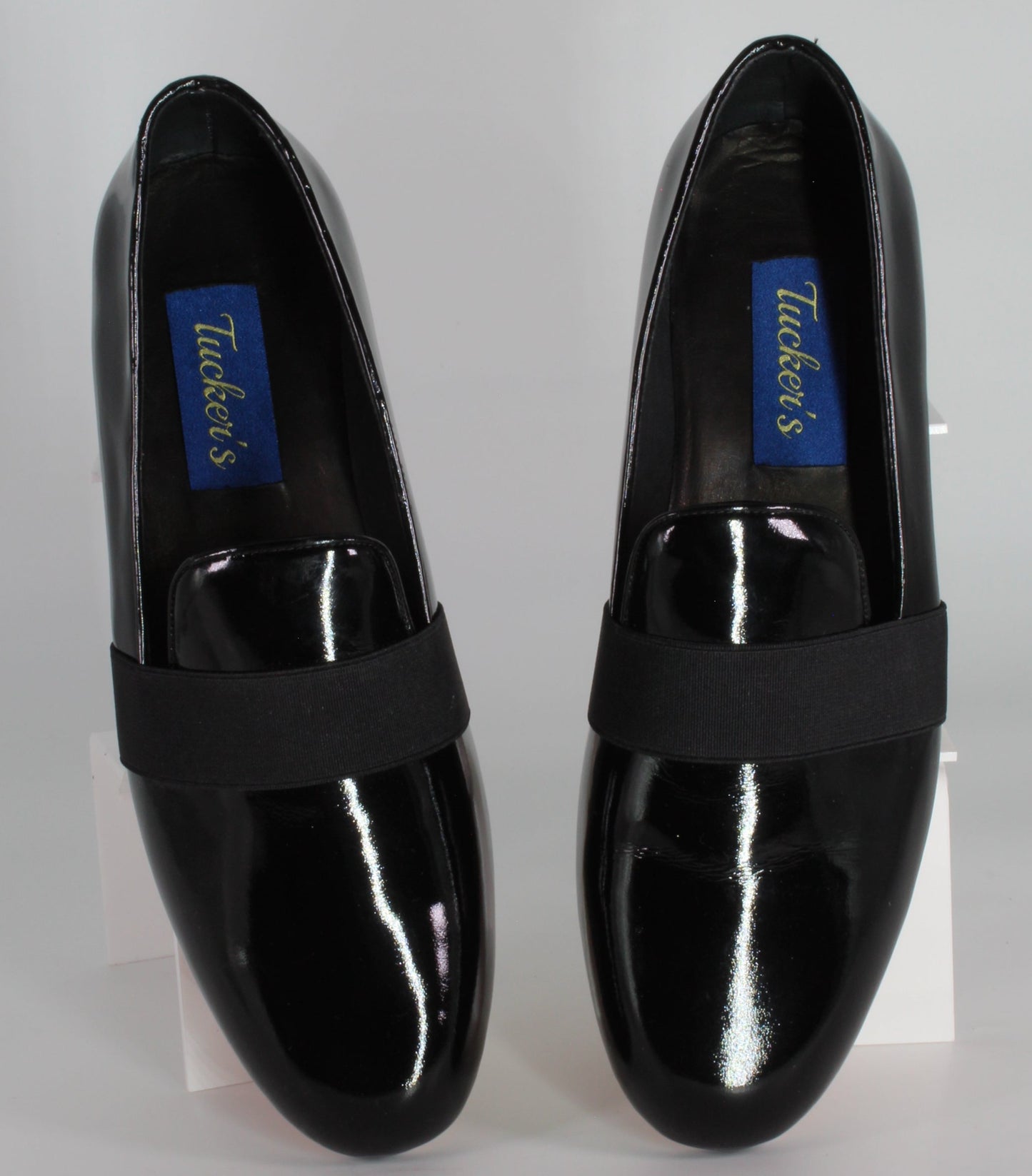 Black Tuxedo Slipper Patent Leather