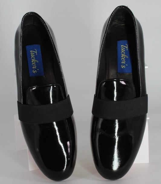 Black Tuxedo Slipper Patent Leather