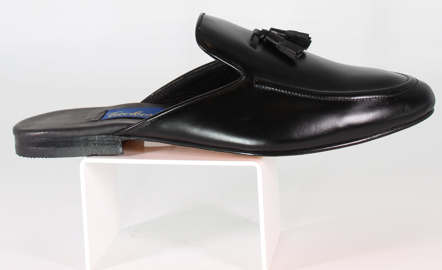 Black Leather Mule