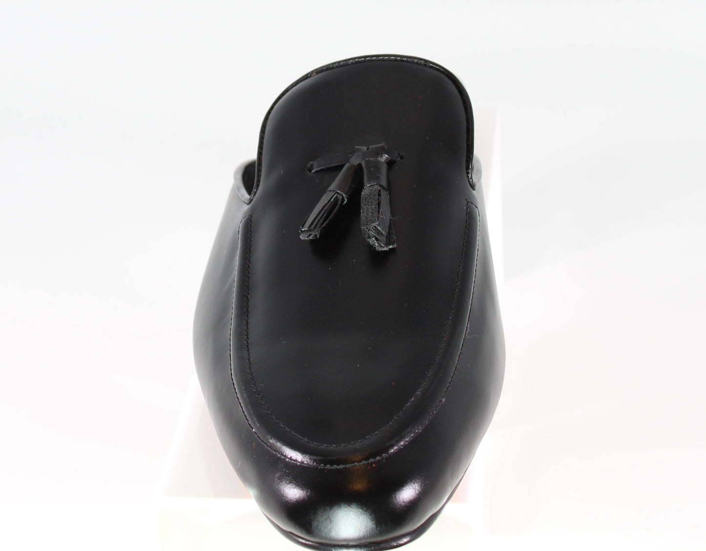 Black Leather Mule