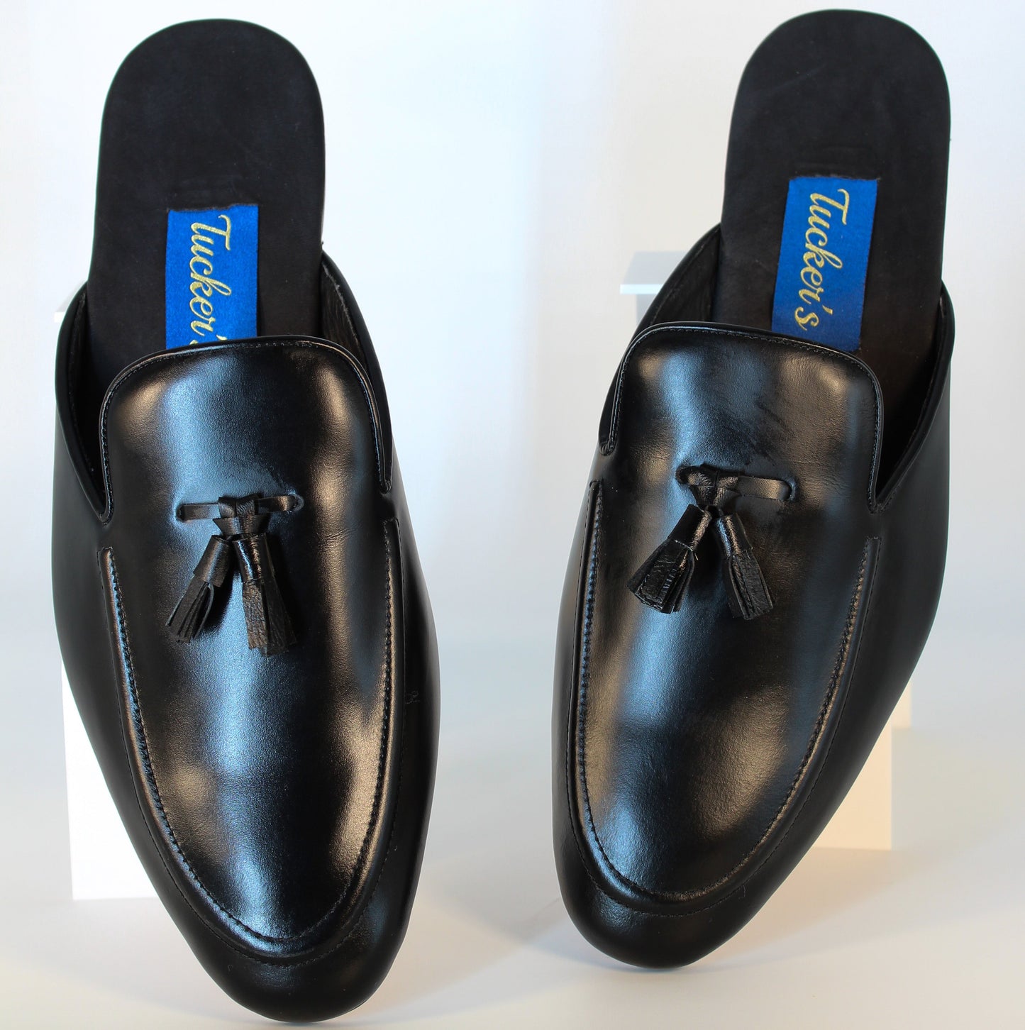 Black Leather Mule