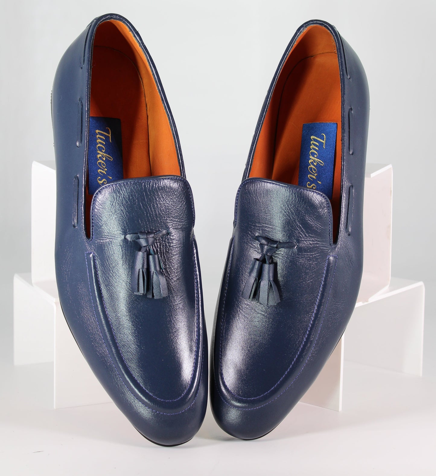 Blue Leather Loafer