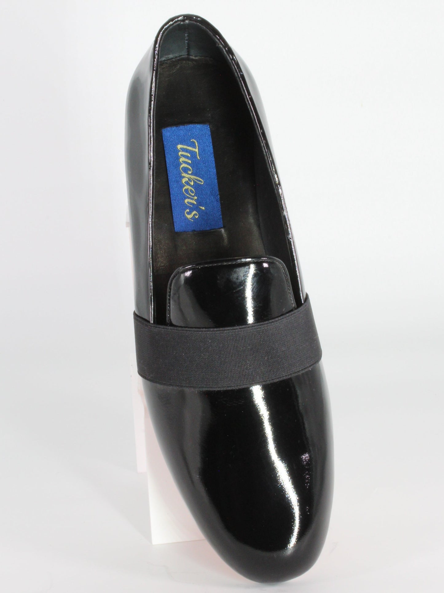 Black Tuxedo Slipper Patent Leather