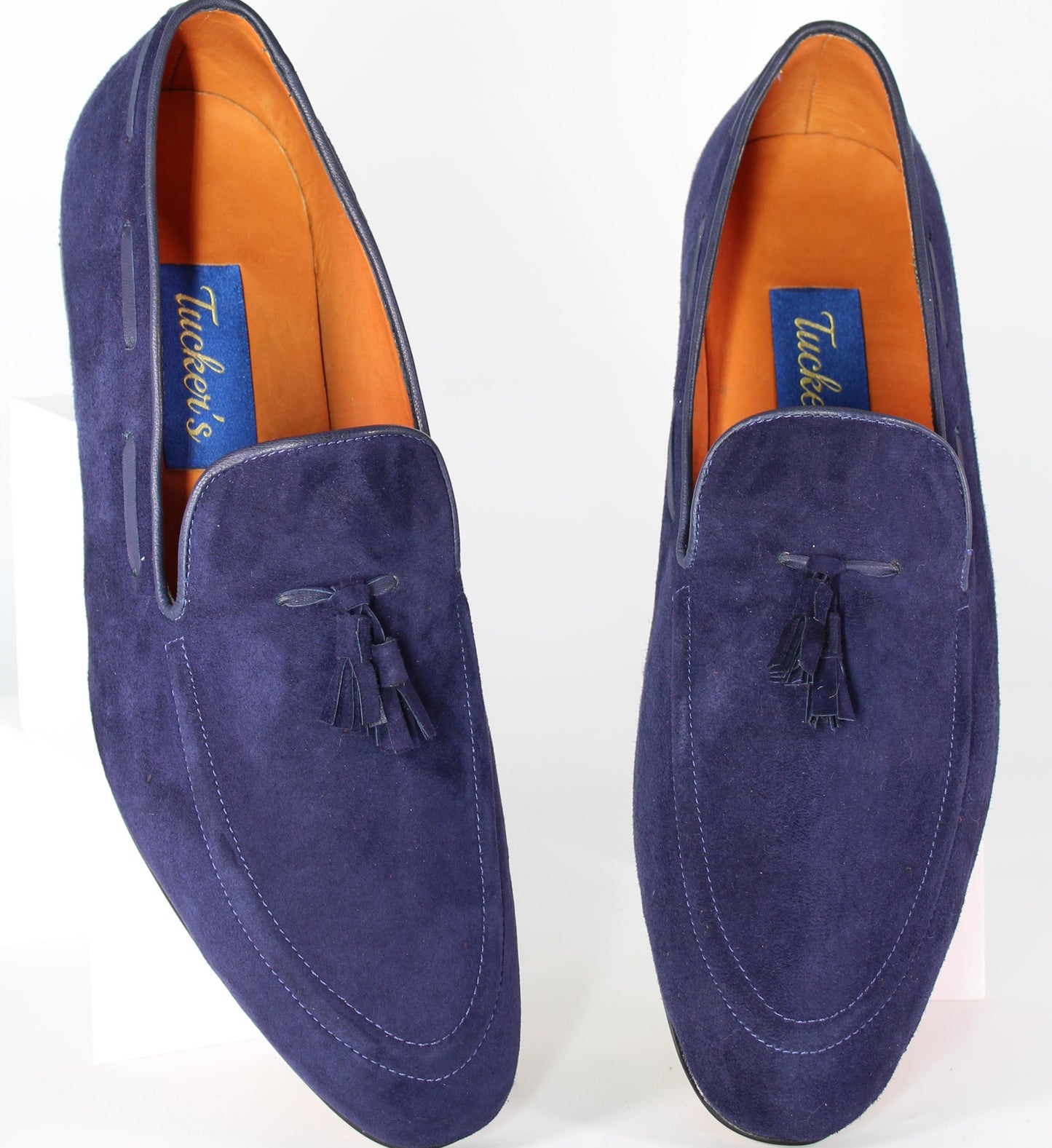 Blue Suede Tasseled Loafer