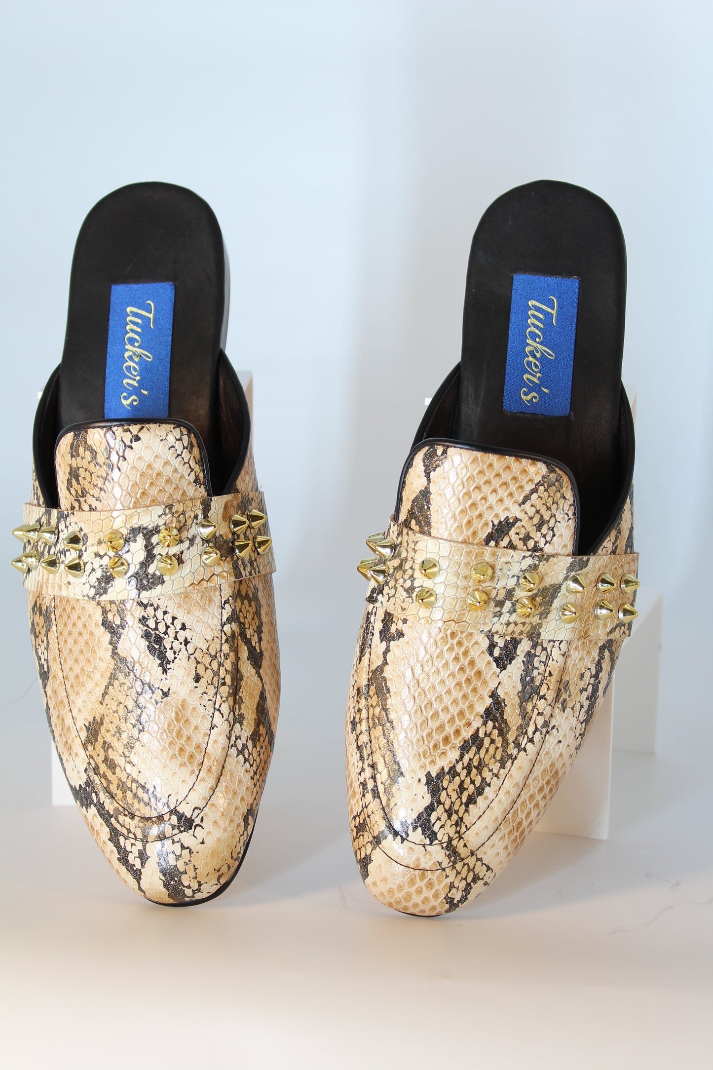 Reptile Printed Leather Mule