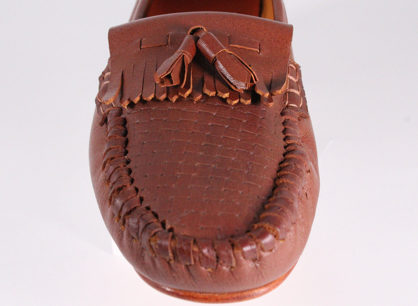 Braided Brown  Leather Loafer