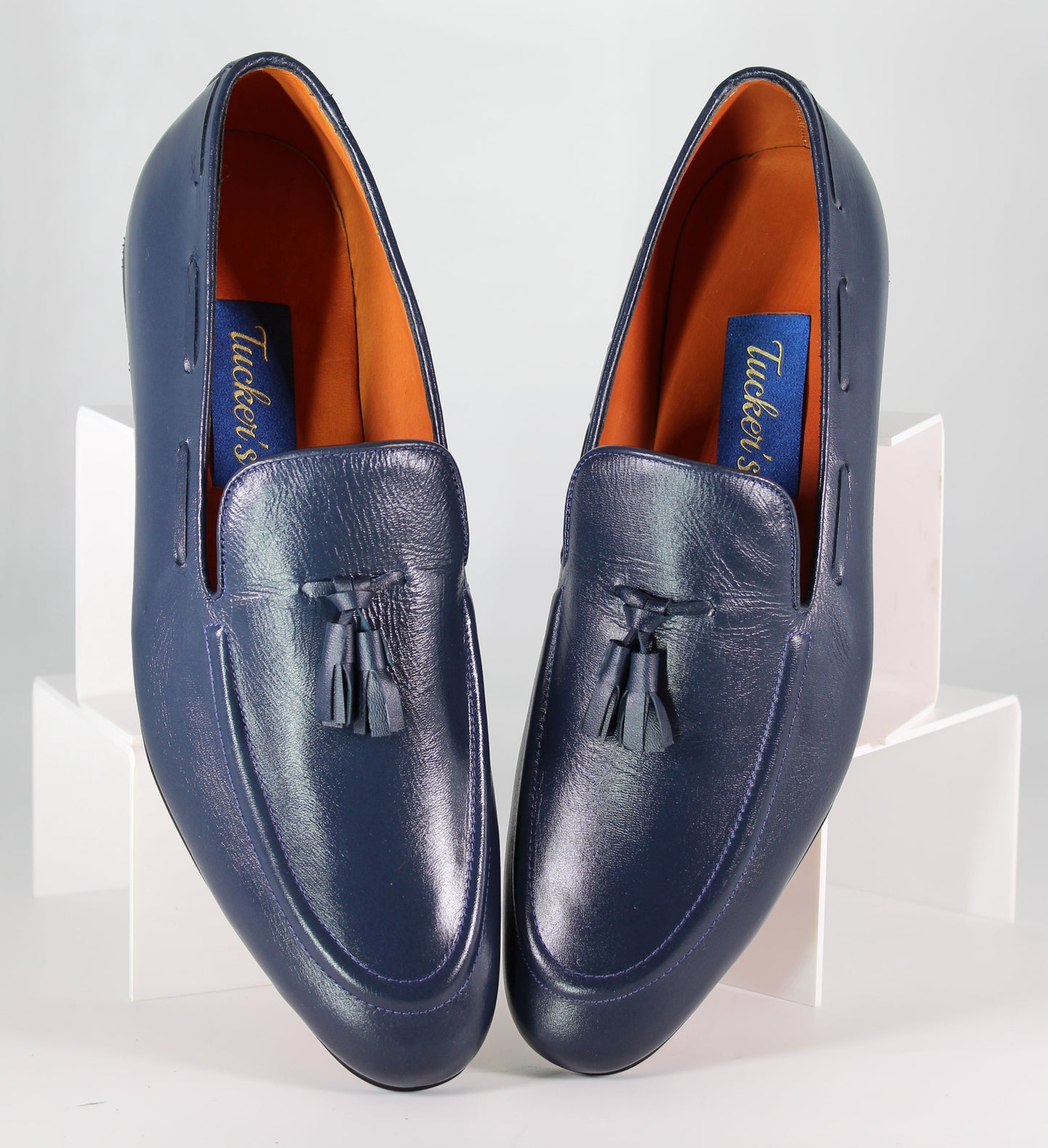 Blue Leather Loafer