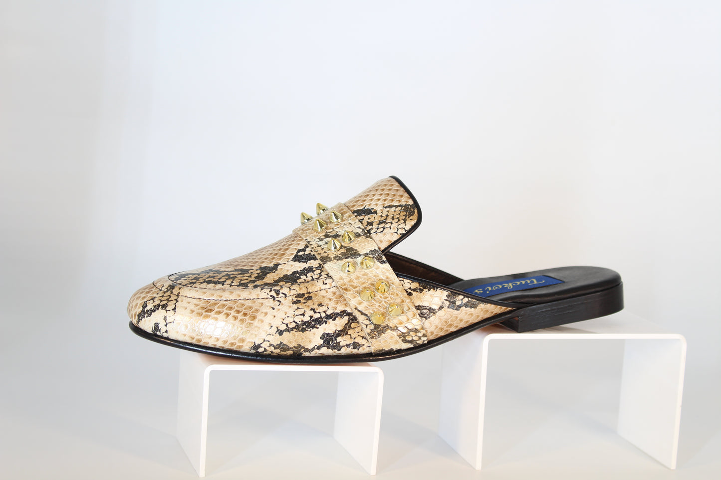 Reptile Printed Leather Mule